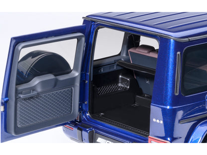 2019 Mercedes-Benz AMG G63 Brilliant Blue Metallic 1/18 Model Car by Autoart