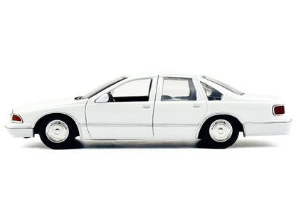 1993 Chevrolet Caprice Police Car Unmarked White "Custom Builder's Kit" Series 1/24 Diecast Model Car by Motormax