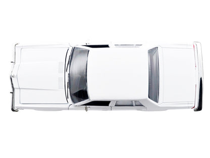1986 Dodge Diplomat Police Car Unmarked White "Custom Builder's Kit" Series 1/24 Diecast Model Car by Motormax