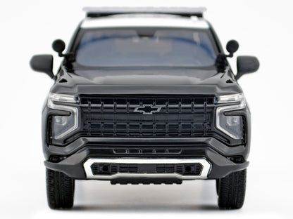 2025 Chevrolet Tahoe Police Pursuit Vehicle "Los Angeles Police Department (LAPD)" Black and White "Law Enforcement and Public Service" Series 1/24 Diecast Model Car by Motormax