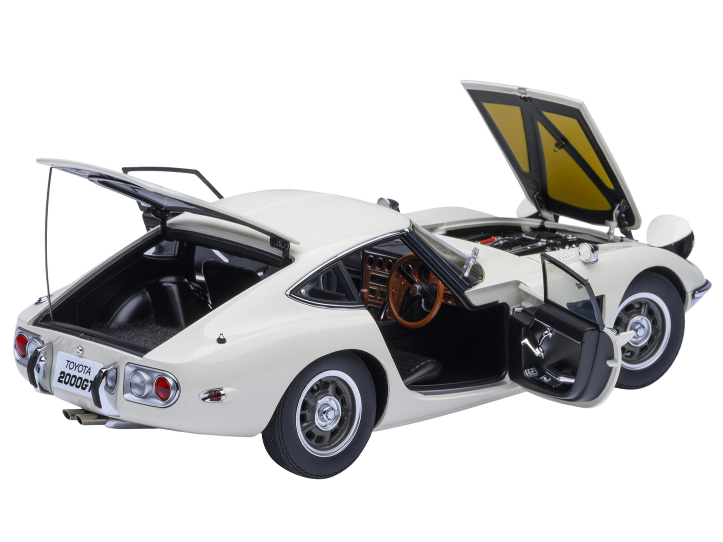 1967 Toyota 2000GT RHD (Right Hand Drive) White 1/18 Model Car by Autoart