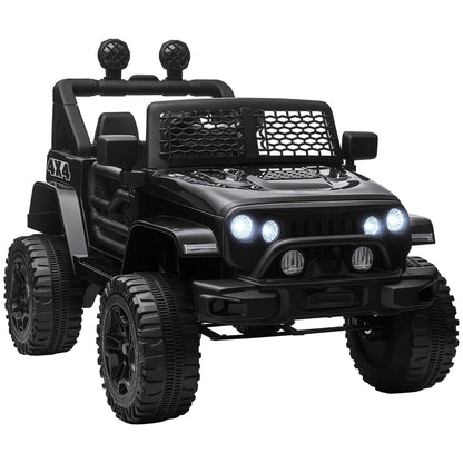 VarietyKart 12V Battery Powered Kids Ride On Car Off Road Truck Toy w/ Parent Remote, Black
