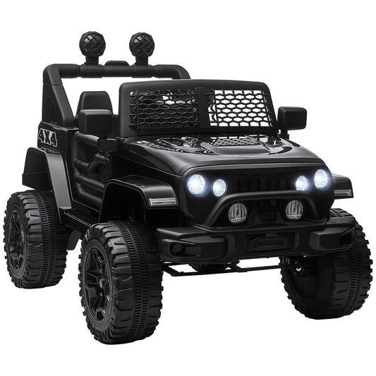 VarietyKart 12V Battery Powered Kids Ride On Car Off Road Truck Toy w/ Parent Remote, Black