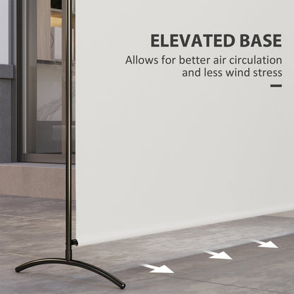 Single Panel Room Divider, UV30+ Privacy Screen, Indoor Outdoor Privacy Panel with Stable Base, Beige