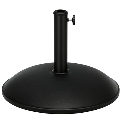 44 lb Cement Patio Umbrella Base, 19 in - Black
