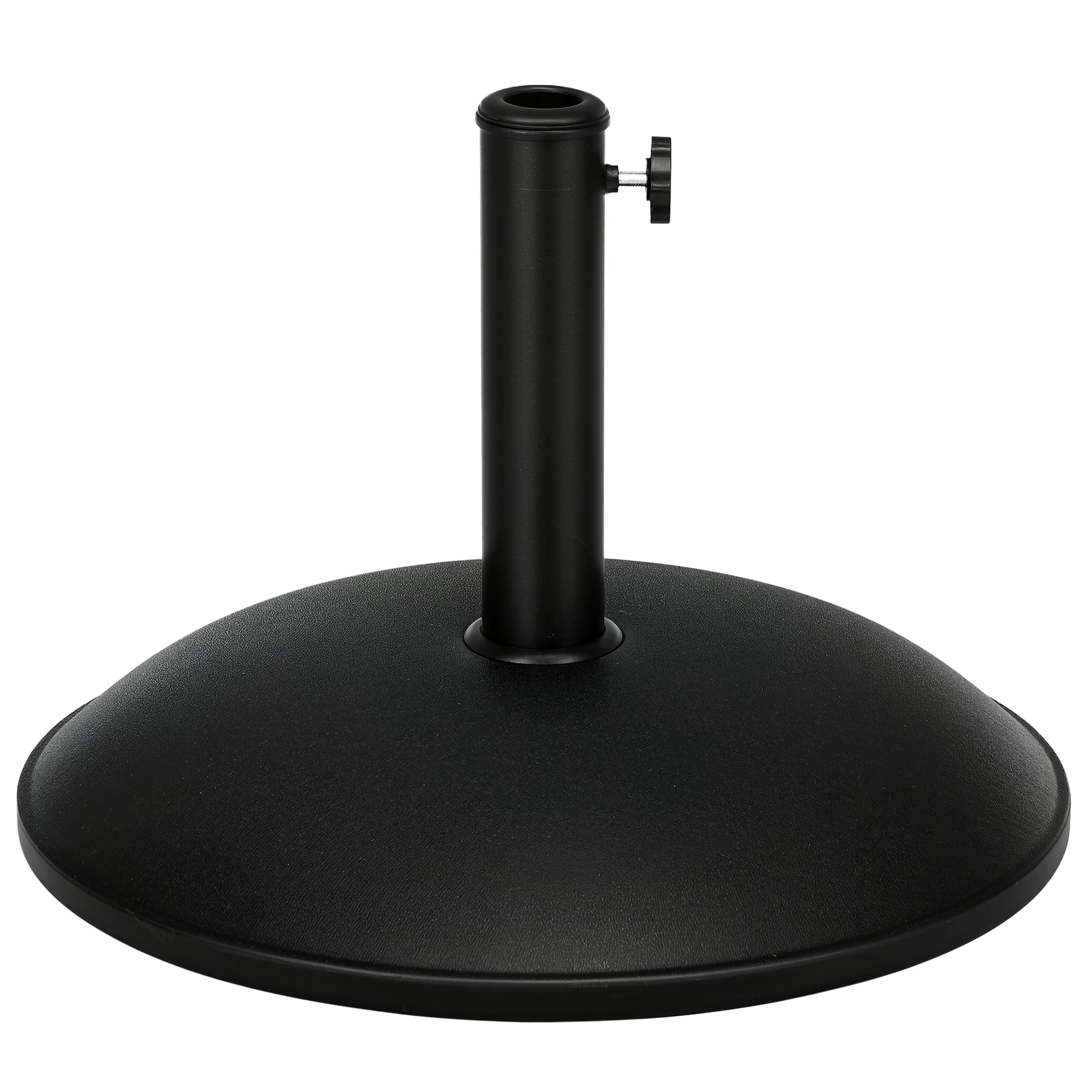 44 lbs Cement Round Umbrella Base Holder 19" Heavy Duty Parasol Stand for Patio, Outdoor, Backyard, Black