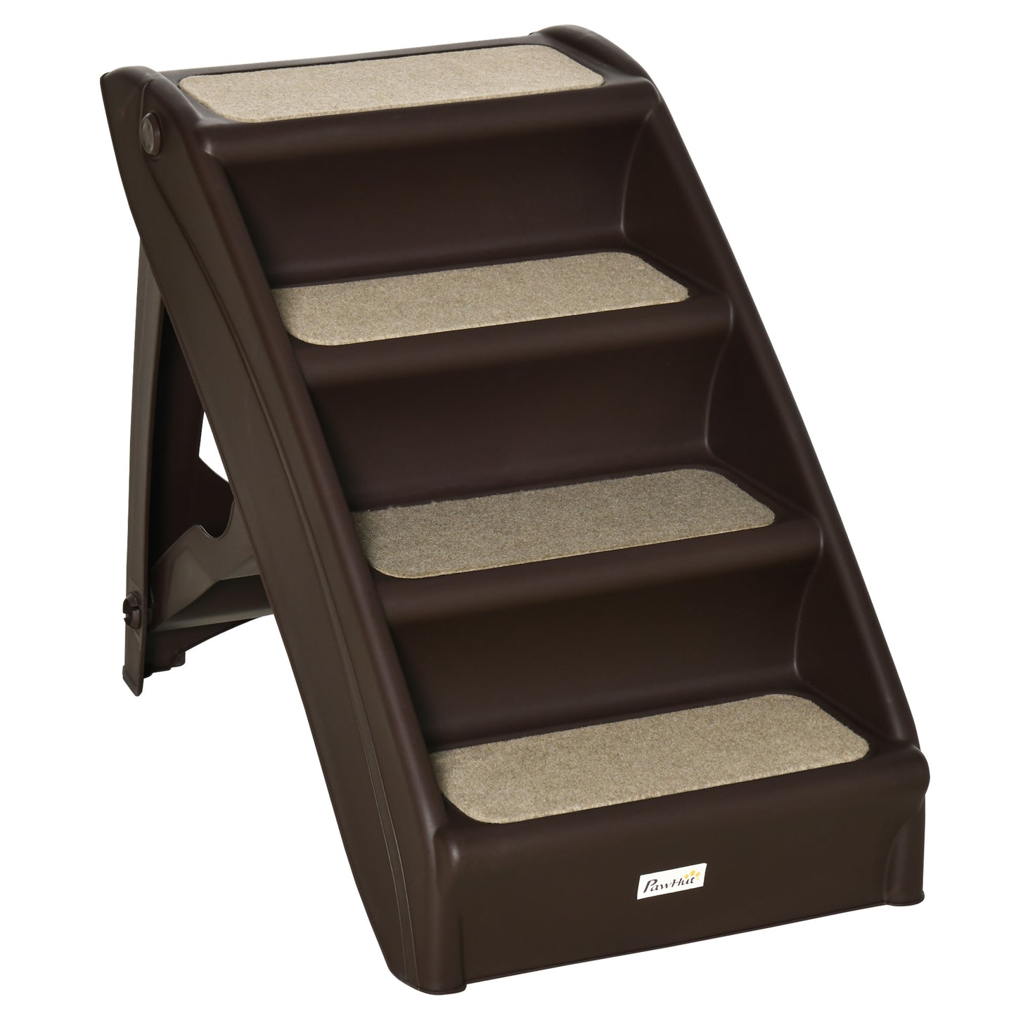 4-Level Portable Pet Stairs, Foldable Dog Ramp, Lightweight Cat Steps, with Nonslip Soft Mats, for High Bed, Sofa, Up to