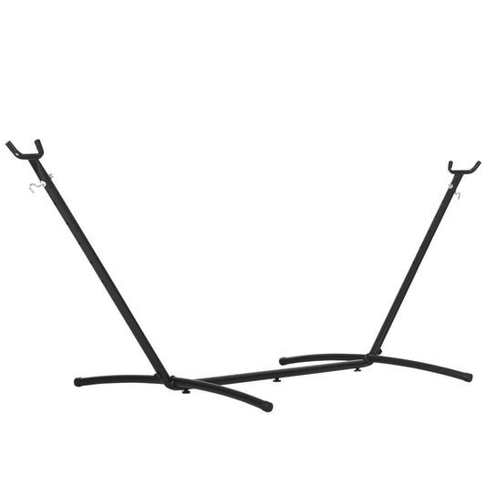 9.5'L Adjustable Hammock Stand Only, Heavy Duty Universal Garden Outdoor Camping Picnic Sun Bed Swing Metal Frame w/ Six