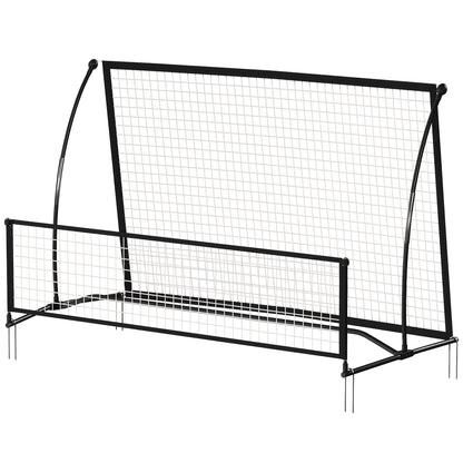 Soozier 2-in-1 Portable Soccer Rebounder Net, Dual-Sided and Foldable Bounce Back Net with Carry Bag for Soccer Baseball
