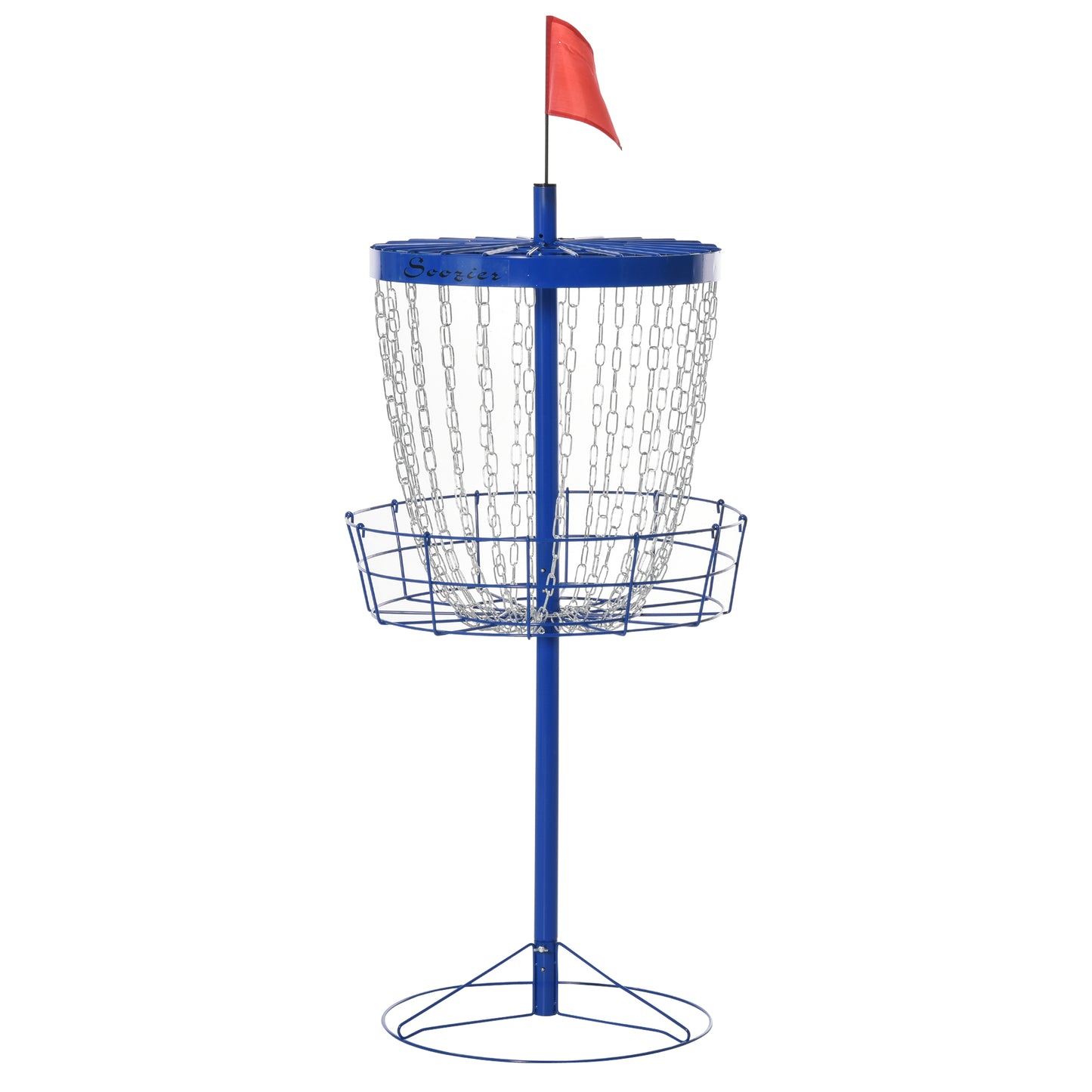 Soozier 24-Chain Portable Practice Basket for Disc Golf Target Stand Easy Assembly & Lightweight Basket w/ Carry Bag Dee