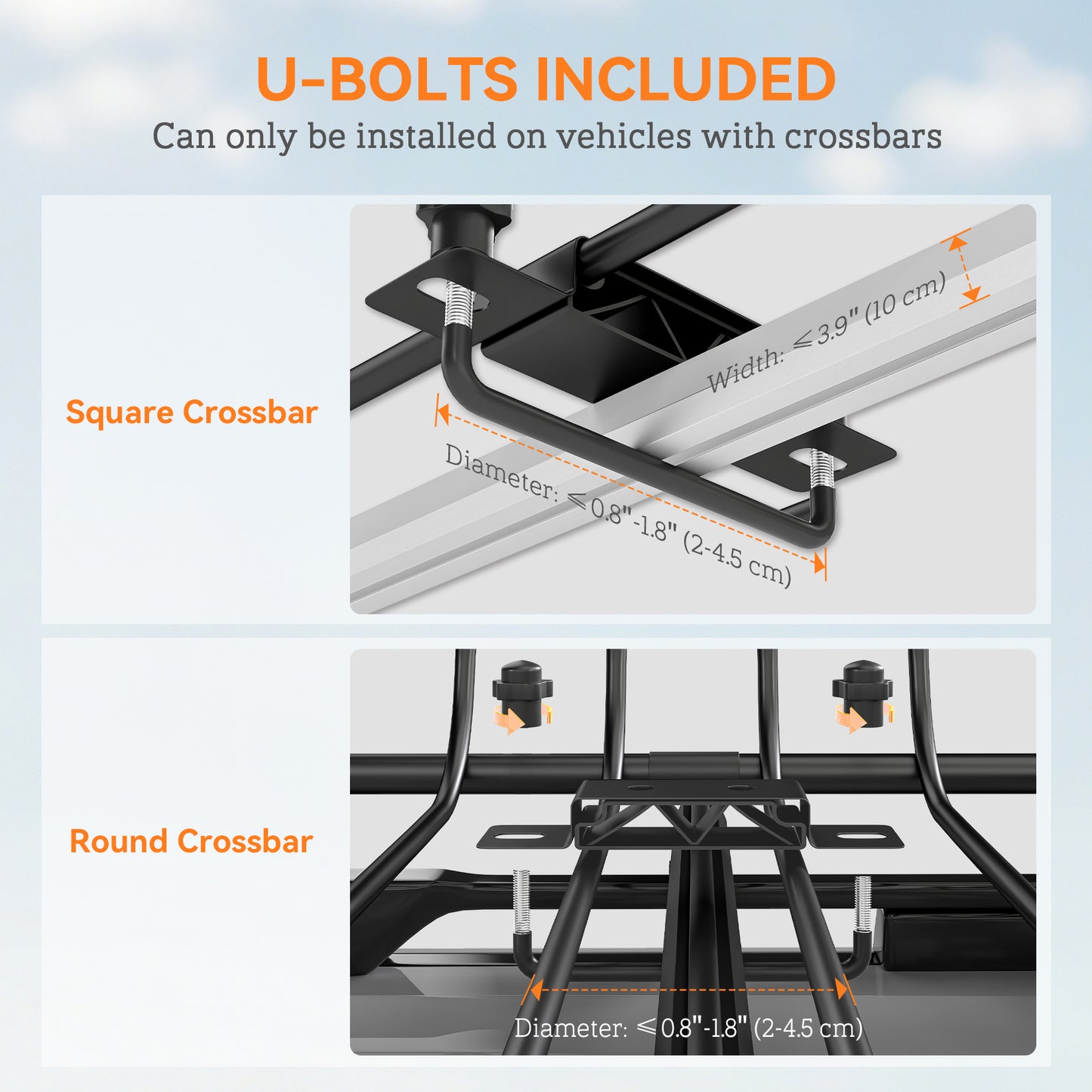 Soozier Roof Rack Cargo Carrier Basket, 150LBS Heavy Duty Roof Basket, 46" x 36" x 4.5" Rooftop Cargo Carrier for SUV, T