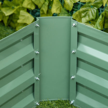 39" x 39" x 12" Set of 2 Raised Garden Bed, Elevated Planter Box with Galvanized Steel Frame for Growing Flowers, Herbs,