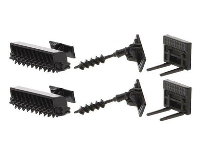 Set of 2 pieces CAT Caterpillar 272D2 Skid Steer Loader and CAT Caterpillar 297D2 Compact Track Loader with Accessories 1/64 Diecast Models by Diecast Masters