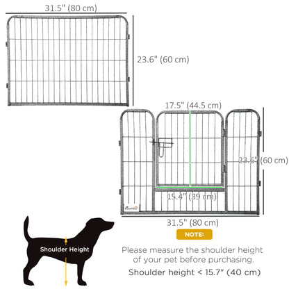 Heavy Duty Dog Playpen, 16 Panels Pet Playpen Dog Fence, Portable Puppy Exercise Pen, with 2 Doors Locking Latch, Outdoo