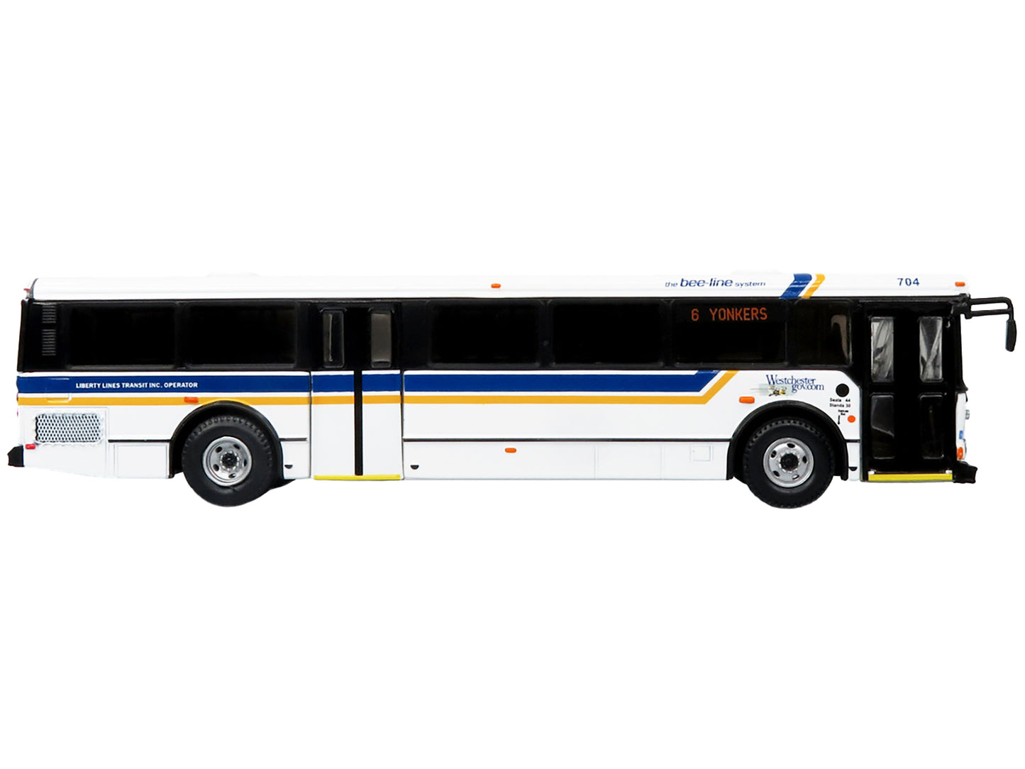 2006 Orion V Transit Bus Westchester NY Bee-Line "6 Yonkers" Limited Edition "The Vintage Bus and Motorcoach Collection" 1/87 (HO) Diecast Model by Iconic Replicas