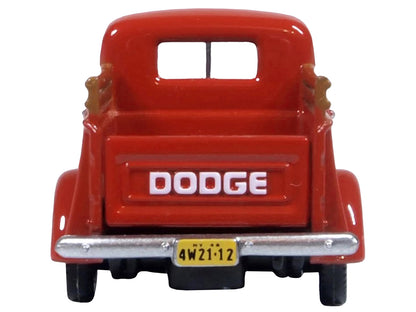 1948 Dodge B-1B Pickup Truck Red 1/87 (HO) Scale Diecast Model Car by Oxford Diecast