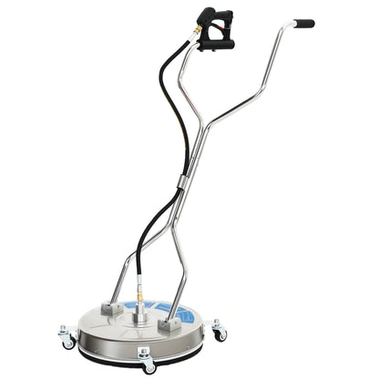 18" Pressure Washer Surface Cleaner with 4 Wheels, Stainless Steel Power Washer Surface Cleaner with 1/4" Quick Connecto