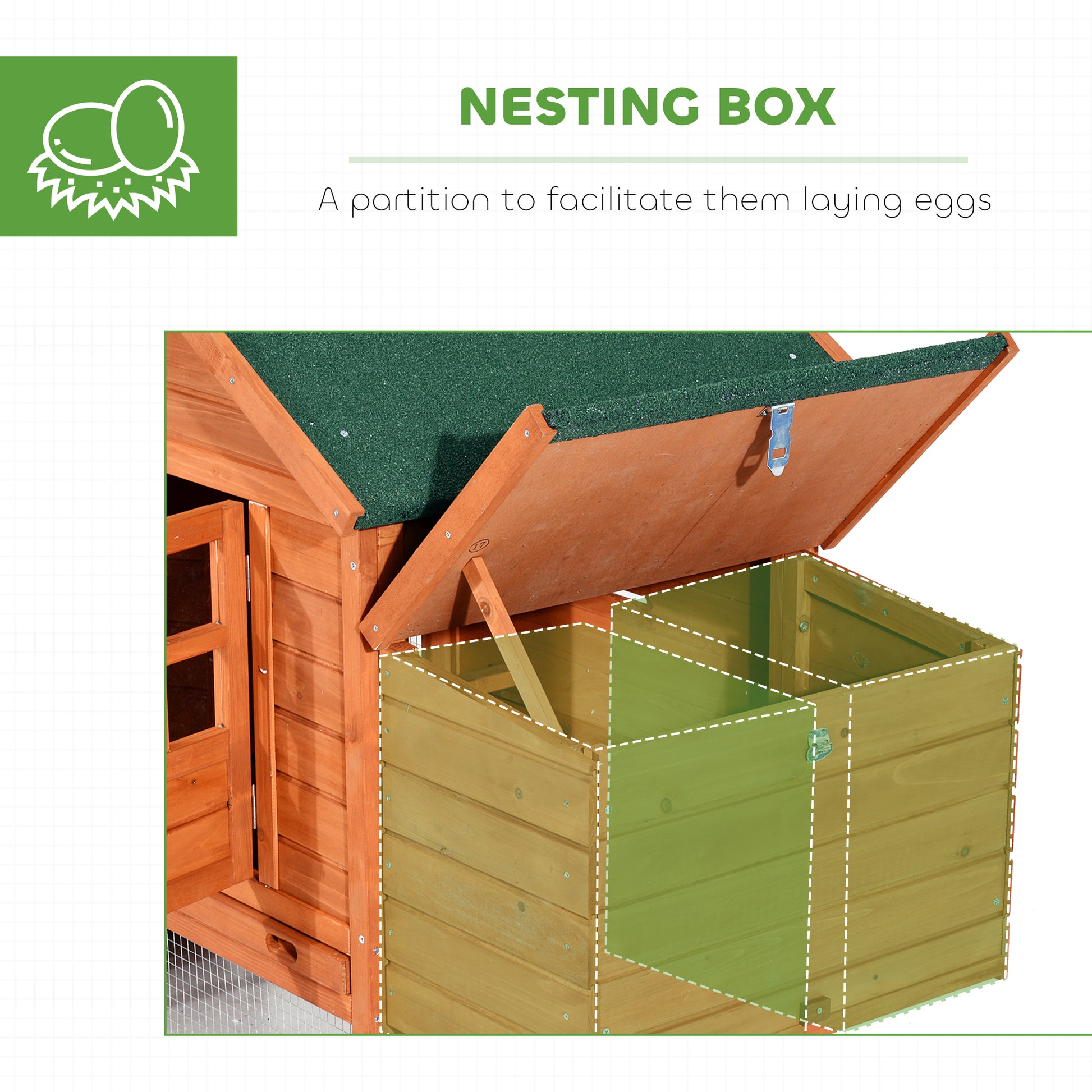 123" Extra Large Chicken Coop Wooden Poultry House Rabbit Hutch Hen Backyard with Outdoor Run Ramps and Nesting Boxes, O