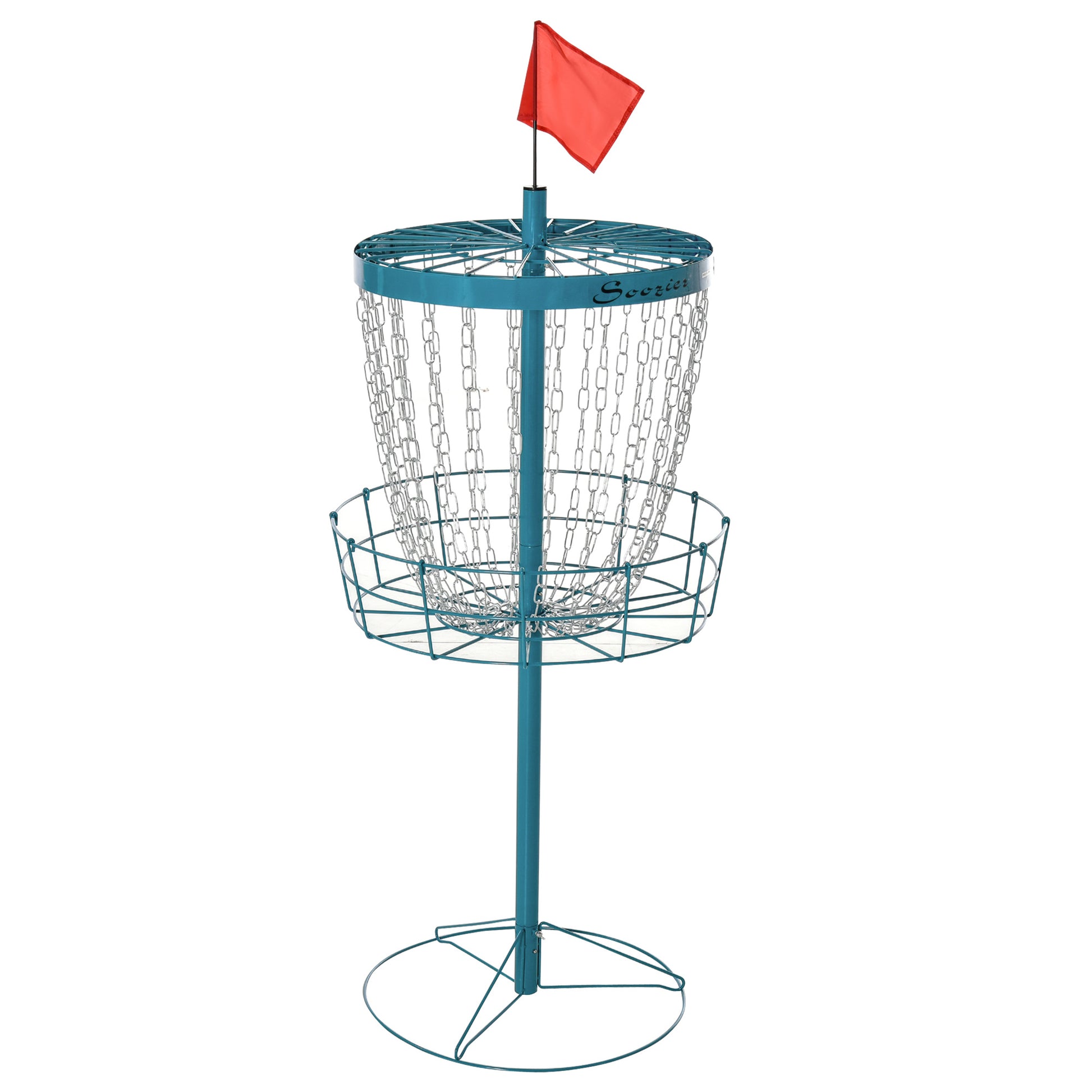 Soozier 24-Chain Portable Practice Basket for Disc Golf Target Stand Easy Assembly & Lightweight Basket w/ Carry Bag Nav