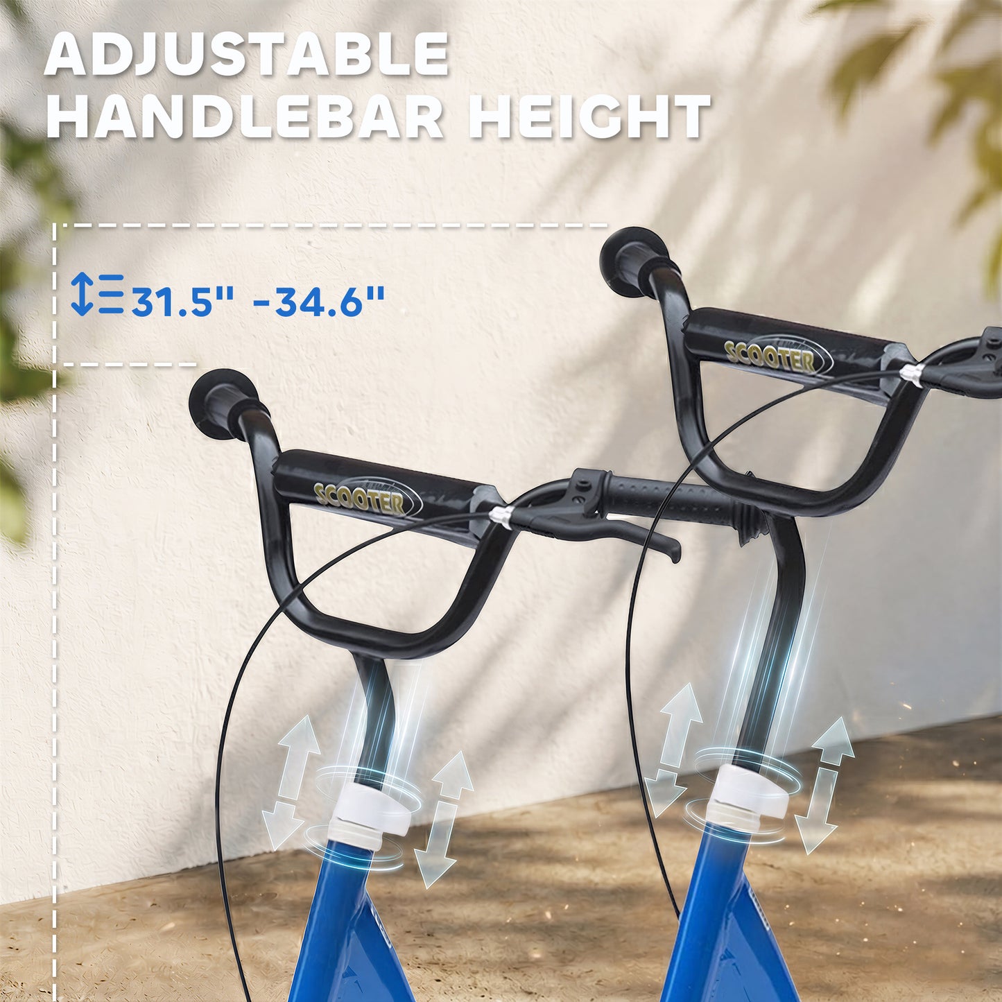 Adjustable Kids Pro Stunt Scooter Children Street Bike Bicycle Ride On with 12” Tire (Blue)