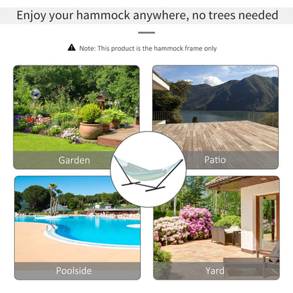 11.8'L Hammock Stand Extra Long Heavy Duty Straight Pole Day Bed Swing Metal Frame Simple Set Up Garden Outdoor Camping 