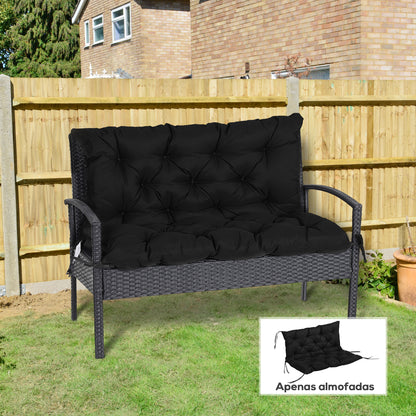 Porch Swing Cushion Garden Bench Cushion with Backrest, Non-Slip 2-seater Soft Pad, Swing Chair Mat Replacement for Indo
