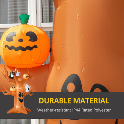 9ft Inflatable Halloween Haunted Tree with Pumpkins, Ghosts and Cat, Blow-Up Outdoor LED Yard Display for Garden, Lawn, 
