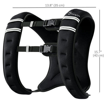 Soozier 11 lbs Weighted Vest, Weight Vest with adjustable Straps, Convenient Pocket and Reflective Strips, Fit for Men W