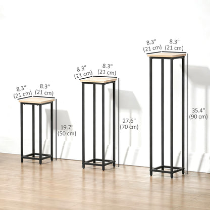 3 Packs Plant Stand Indoor, Metal Plant Stand Outdoor Plant Rack, Decorative Flower Display Holder for Patio Garden