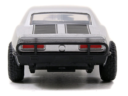 Roman's Chevrolet Camaro Z/28 Silver with Black Stripes "Fast & Furious 7" (2015) Movie 1/32 Diecast Model Car by Jada