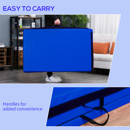 Soozier 4'x10'x2'' Folding Gymnastics Tumbling Mat, Exercise Mat with Carrying Handles for Yoga, MMA, Martial Arts, Dark