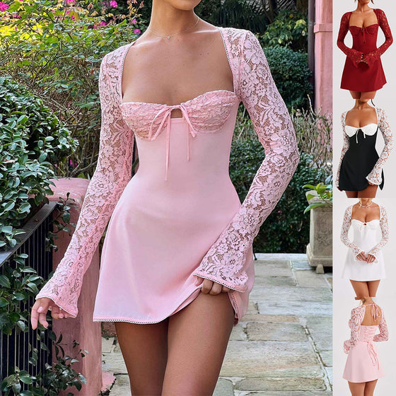 Y2K Lace Corset Mini Dress