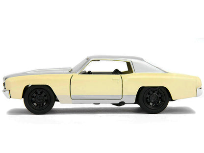 Chevrolet Monte Carlo Cream with Silver Hood and Top "The Fast and the Furious: Tokyo Drift" (2006) Movie "Fast & Furious" Series 1/32 Diecast Model Car by Jada