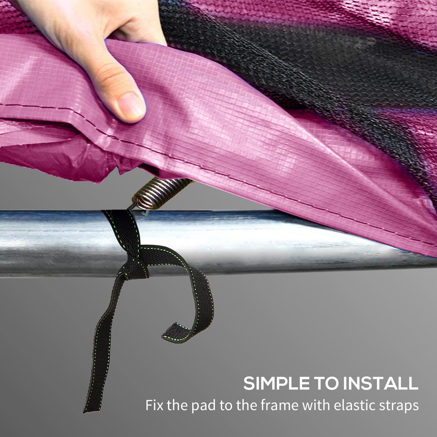 Soozier 12FT Trampoline Spring Cover, Trampoline Pad Replacement, Waterproof and Tear-Resistant, All-Weather Trampoline 