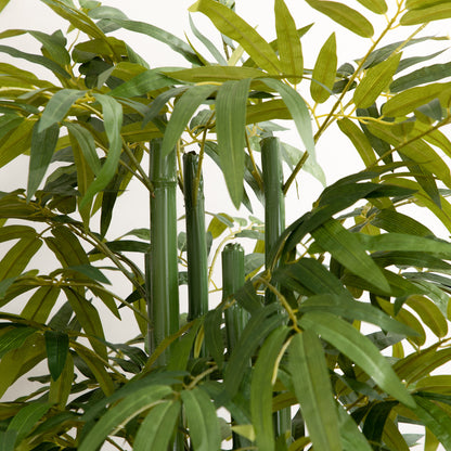Set of 2 6 FT Artificial Tree Bamboo Tree Fake Plants in Pot for Home Office Living Room Decor, Green