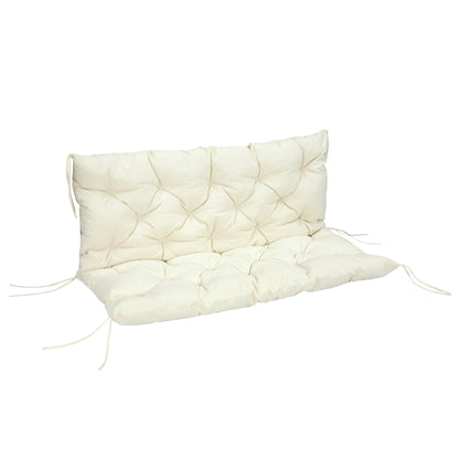 2 Seater Garden Bench Cushion, Soft Thick Outdoor Non-Slip 2 Seater Soft Pad With Backrest for Garden Patio, 52" x 43" x
