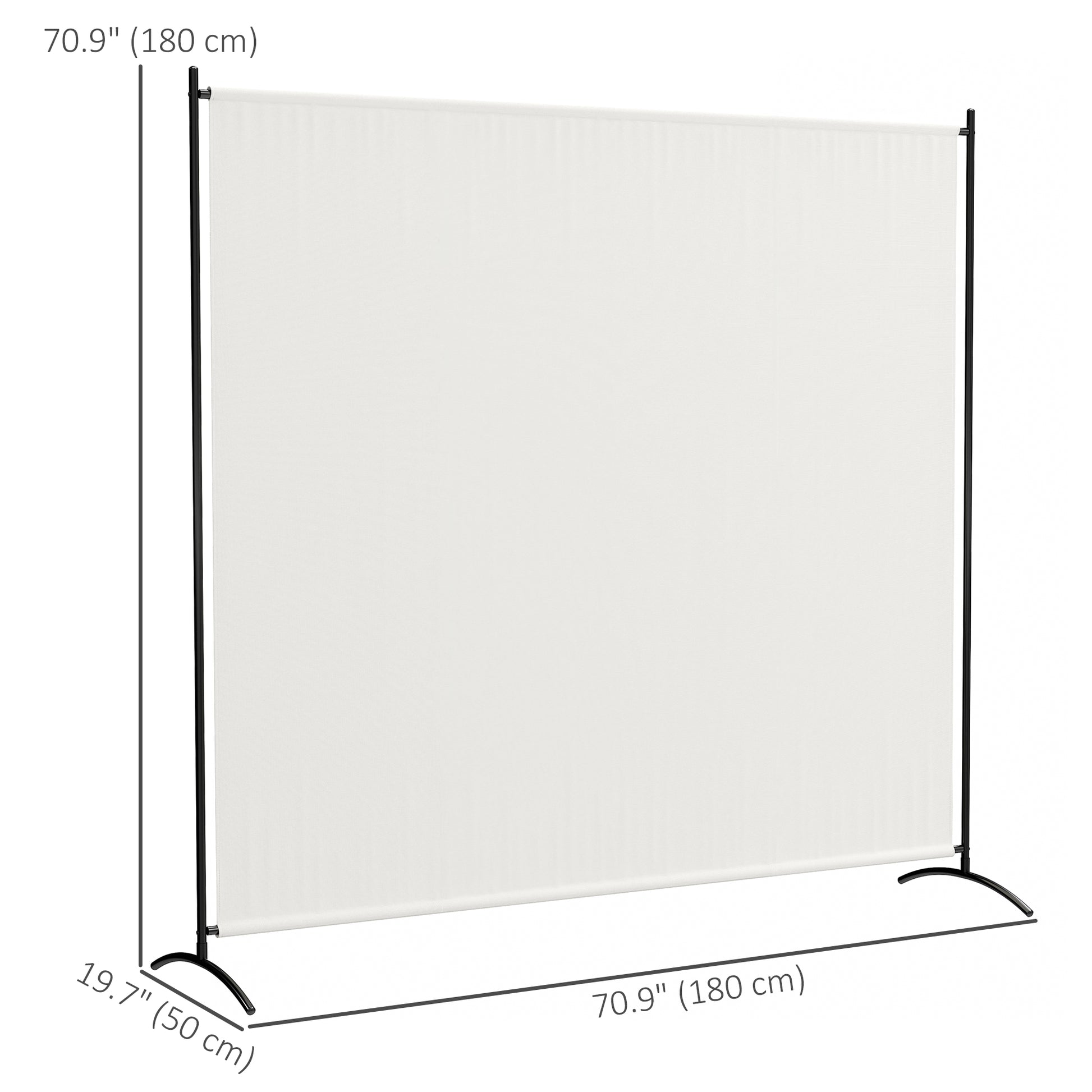 Single Panel Room Divider, UV30+ Privacy Screen, Indoor Outdoor Privacy Panel with Stable Base, Beige