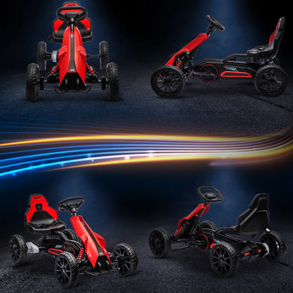 VarietyKart 12V 7AH Electric Go Kart, Outdoor Racer Car for Kids, with Forward Backward, Adjustable Speed, Ages 3-8 Year