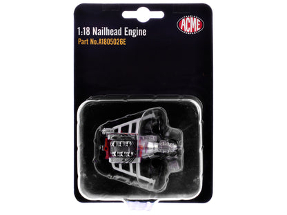 Nailhead Engine Replica from "1932 Ford 3 Window Coupe 'Peppermint Twist'" 1/18 Model by ACME