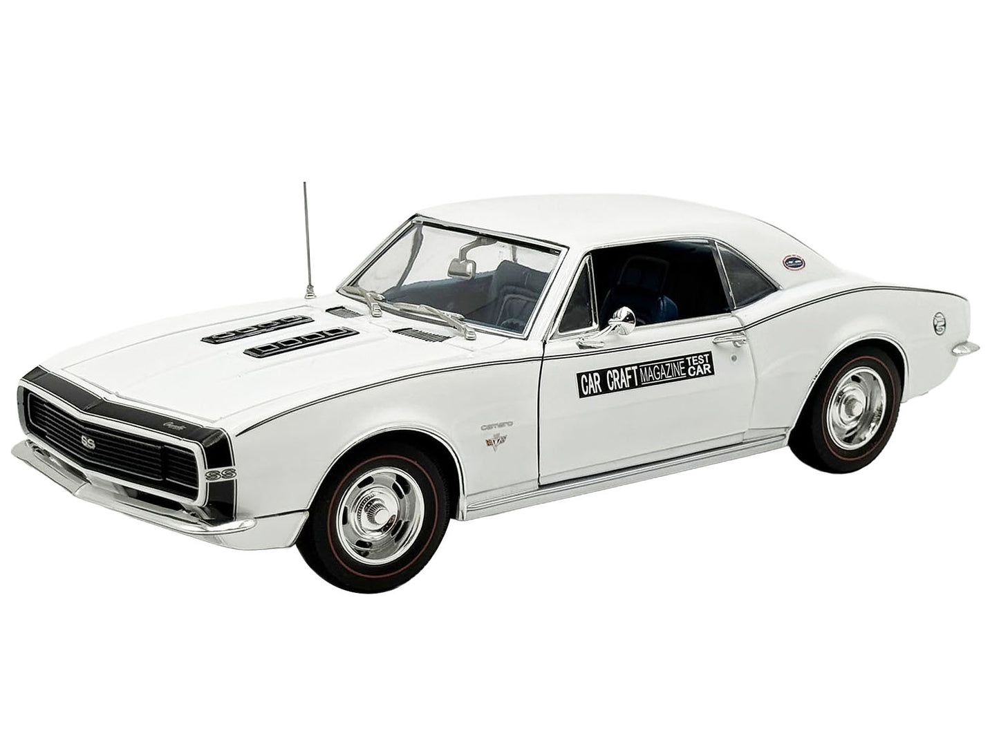 1967 Chevrolet Camaro RS/SS "Car Craft Test Car" White Limited Edition to 180 pieces Worldwide 1/18 Diecast Model Car by ACME