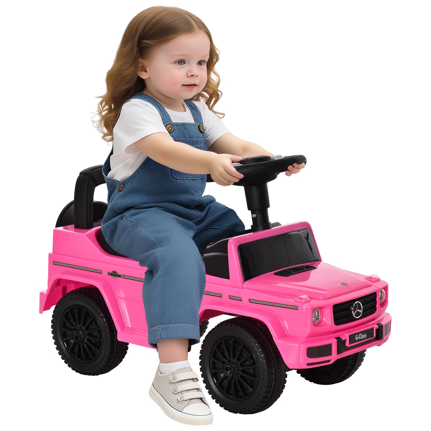 VarietyKart Compatible Baby Toddler Push Car Foot-to-Floor Ride-On Wheel Mercedes-Benz G350 Licensed Pink