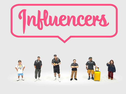 "Influencers" 6 piece Diecast Figure Set Limited Edition for 1/64 Scale Models by American Diorama