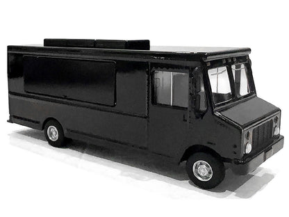 Food Truck Plain Black 1/64 Diecast Model by American Diorama