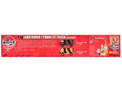 Level 1 Model Kit Land Rover 1 Tonne FC Truck (GS Body) with 3 Scheme Options 1/76 Scale Plastic Model Kit by Airfix