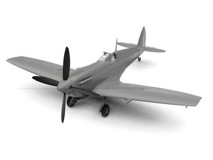 Level 2 Model Kit Supermarine Spitfire Mk.IXe Fighter Aircraft with 3 Scheme Options 1/48 Plastic Model Kit by Airfix
