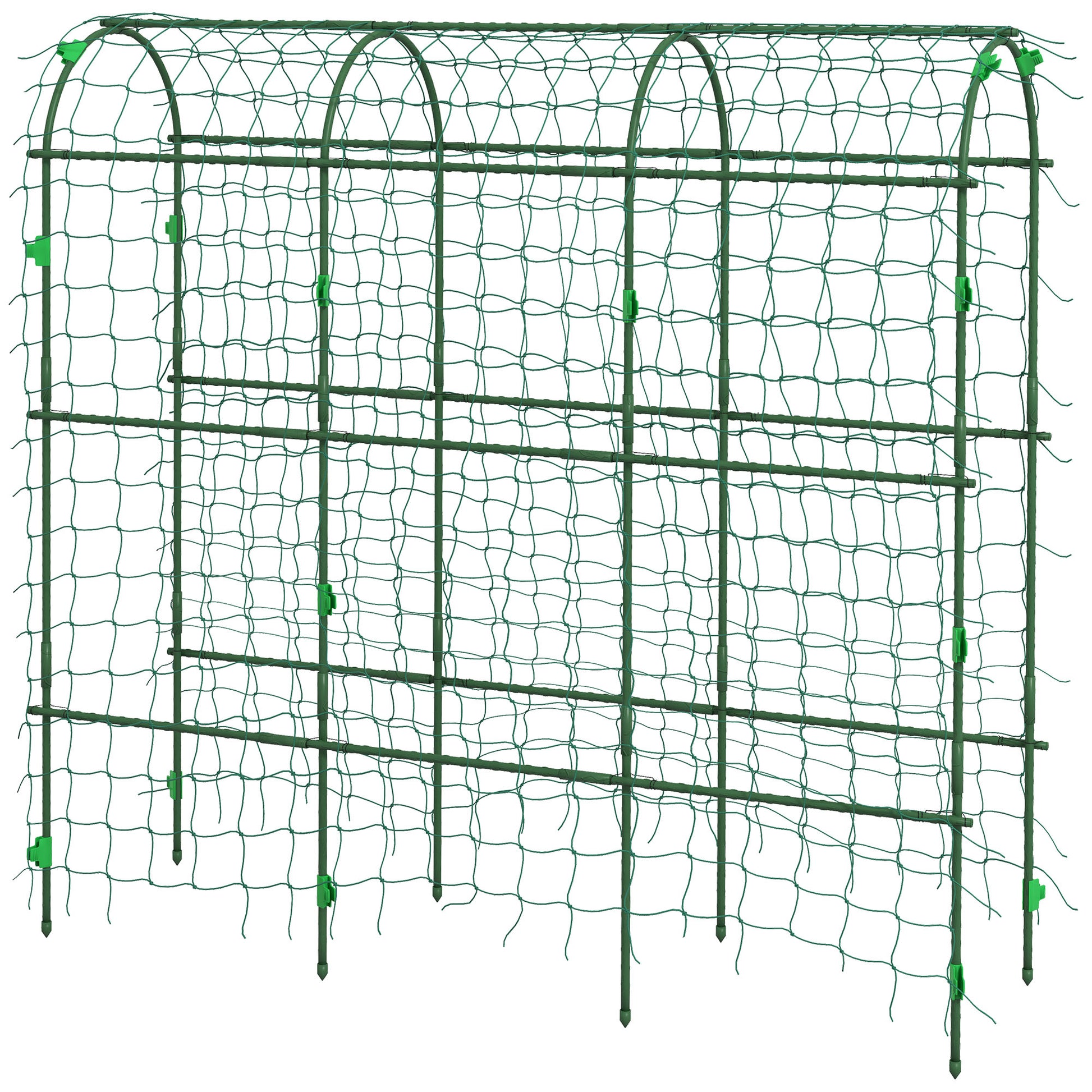 Metal Garden Trellis, Arch Trellis for Climbing Plants Outdoor, A-Frame, with Climbing Net, 17" x 72" x 72"