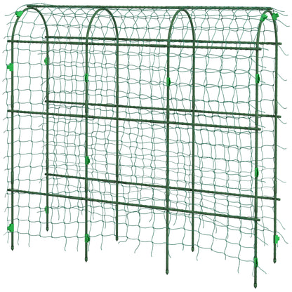 Metal Garden Trellis, Arch Trellis for Climbing Plants Outdoor, A-Frame, with Climbing Net, 17" x 72" x 72"
