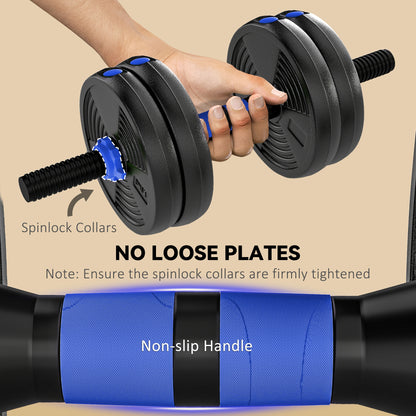 Soozier Adjustable Dumbbell Set, 3 in 1 Weights Dumbbells Set for Home Gym, 33lb Free Weights with Connector and Non-Sli