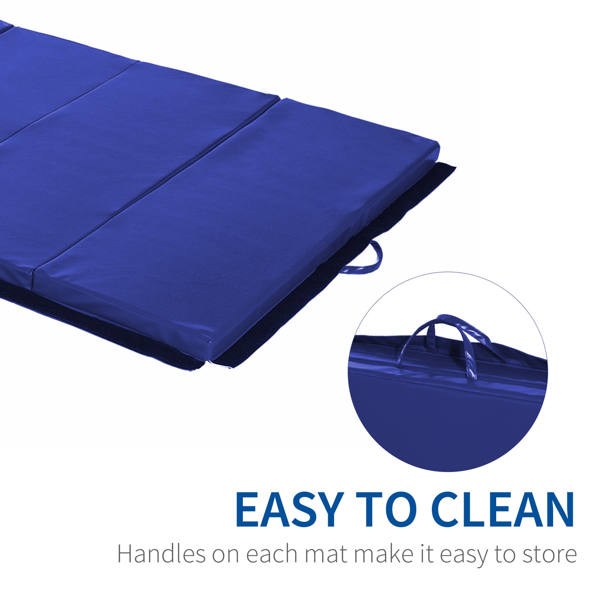Soozier 4'x6'x2'' Folding Gymnastics Tumbling Mat, Exercise Mat  with Carrying Handles for Yoga, MMA, Martial Arts, Stre