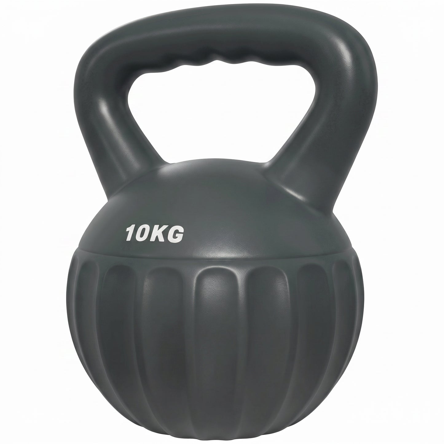 Soozier Kettlebell, 22 lbs Kettle Bell with Non-Slip Handle for Home Gym, Weight Lifting and Strength Training, Grey